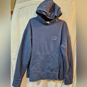 Ivory Ella hoodie Large big Blue organic cotton (g5)